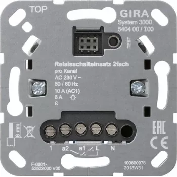 Gira relais-schakelinsatz 2-voudig System 3000 540400