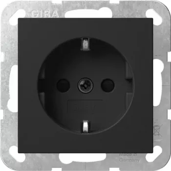 Gira System 55 SCHUKO stopcontact met klepdeksel, verhoogde aanraakbeveiliging, zuiverwit glanzend 4183005