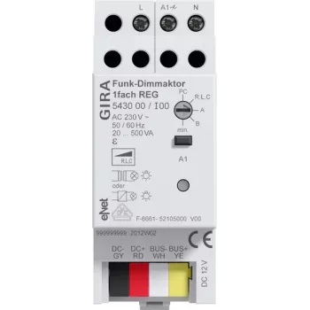 GIRA draadloze universele dimactor 1-kanaals DIN-rail 543000