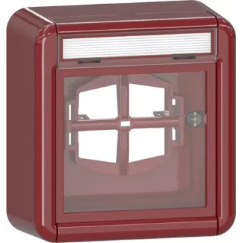 Gira 320630 afdekking met glasplaat, opbouw, rood