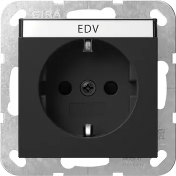 Gira System 55 SCHUKO stopcontact met verhoogde aanraakbeveiliging, reinwit glanzend 4462005
