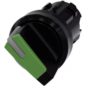 Siemens SIRIUS ACT keuzeschakelaar-frontpaneel, kunststof, groen, 22 mm, 2-stand, O-I, vergrendelend 3SU1002-2BF40-0AA0