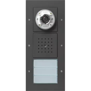 Gira video-deurstation opbouw 3-voudig antraciet 127067