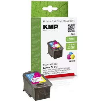 KMP C80 tri-color inktcartridge (cyaan, magenta, geel) - 13 ml - compatibel voor Canon PIXMA MP230, MP252, MP258, MP272, MP280, MP282, MP495, MP499, MX360, MX410, MX420 1512.4530