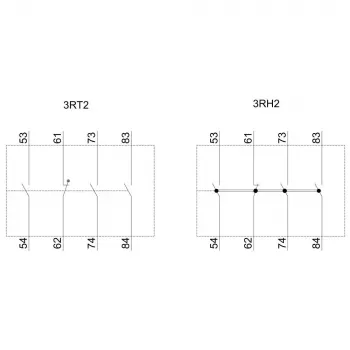 Siemens 3RH2911-1XA31-0MA0 hulpcontactblok, 3NO+1NC, frontmontage, schroefklemmen
