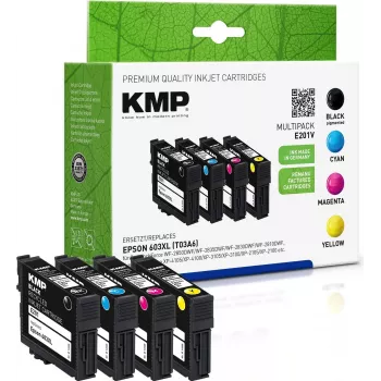 KMP MULTIPACK E201V - 4-pack - zwart, geel, cyaan, magenta - compatibel - inktcartridge (alternatief voor: Epson 603XL) (1650,4005)
