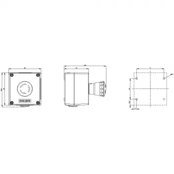 Siemens 3SU1851-0NB00-2AA2 Behuizing voor ronde bedieningsapparaten van 22 mm
