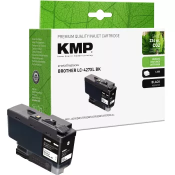 KMP compatibele zwarte inktcartridge vervanging voor Brother LC427XLBK (extra hoge capaciteit, 6000 pagina's) 1551,4001