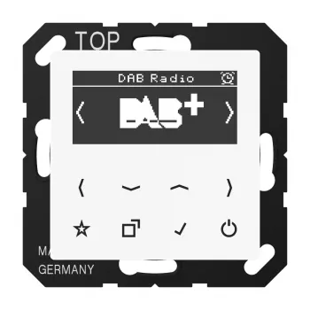 JUNG DAB A WW smart radio DAB+, serie AS/A, alpinowit