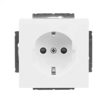 BUSCH-JAEGER BJ 23 EUCB-84 SCHUKO standaard stopcontactinzetstuk, alpinowit 2CKA002013A5477