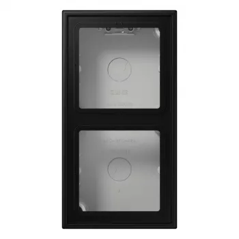 JUNG LS 582 A SWM opbouwkap 2-voudig, LS CUBE, duroplast gelakt, grafietzwart mat