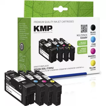 KMP 1637,4005 compatibele multipack inktcartridges voor Epson Workforce Pro WF-3720 serie - zwart, cyaan, magenta, geel (4-pack) 1638,4005