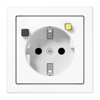 Jung LS5520.30WW aardlekschakelaar-SCHUKO stopcontact met aardlekschakelaar 30 mA, alpinowit