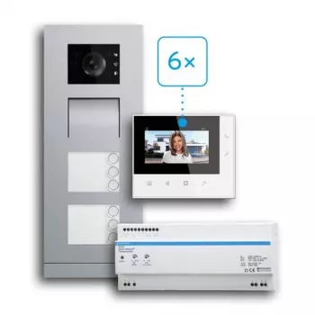 BUSCH-JAEGER 83-6FHVIDEO/SET 6-partijen huis-set video 2-draads opbouwmontage (2CKA008300A1466)