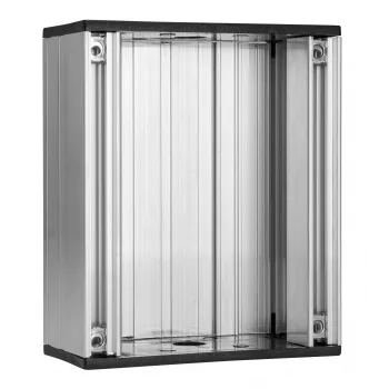 Grothe inbouwinstallatiebehuizing voor 6 tastersmodules, eenrijig, grijs (UPK 806, 55886)