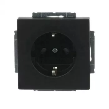 Busch-Jaeger 2300 EUCB-885 SCHUKO-stopcontactinzetstuk, mat zwart (2CKA002013A5454)