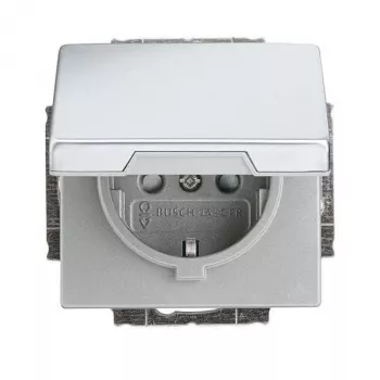 Busch-Jaeger 20 EUKB-866 SCHUKO-stopcontactinzetstuk, edelstaal (2CKA002018A1521)