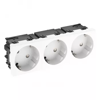 OBO BETTERMANN Connect 45 STD-D3SC RW3 3-voudig Schuko-stopcontact 33° zuiverwit 6120503
