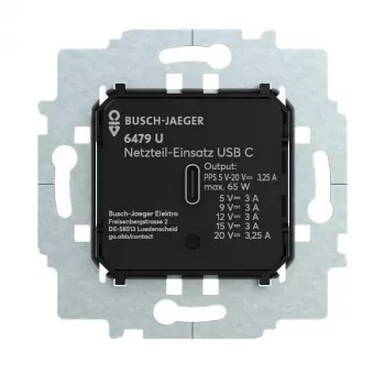 Busch-Jäger 6479 U voedingsinzetstuk met USB-C 2CKA006400A0436