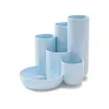 HAN CAMPUS multi-compartiment bureau-organizer, 6 vakken, polystyreen, pastelblauw, 5 buizen & 1 vak voor kleine onderdelen 17480-884