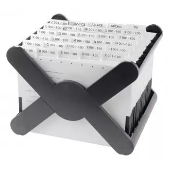 HAN X-CROSS KARMA hangmapmand, zwart, A4/Foolscap, 20 mappen, 360x150x260 mm 190718-13D