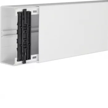 HAGER TEH FB6013009016 kabelgootsysteem met apparaat-/scheidingswand-montageoptie, PVC, zuiver wit, 60x130x2000 mm