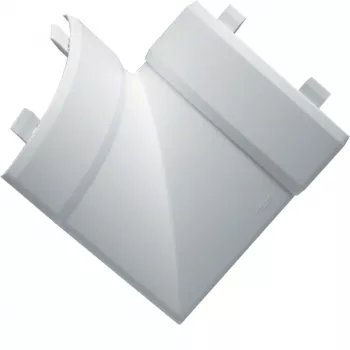 Hager EK4004059016 vlakke hoek voor 40x40mm PVC-kabelgoot, verkeerswit