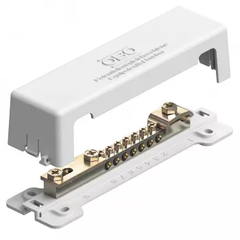 OBO Bettermann potentiaalvereffeningsrail 188mm, messing, wit (5015075)