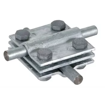 DEHN KS 8.10 FL30 kruisverbinder, thermisch verzinkt staal, voor 8-10mm ronde en tot 30mm vlakke leider 319201