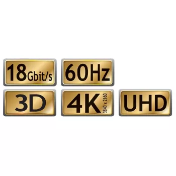Maxtrack C 215-5 L HDMI-kabel 5 m zwart 4K Ultra HD High-Speed met Ethernet