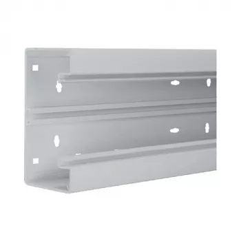 Hager BR6513017035 borstweringkanaal onderstuk, PVC, lichtgrijs, 65x130mm, 2000mm
