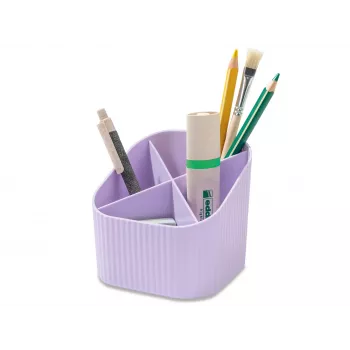 HAN X-LOOP pennenhouder pastelpaars kunststof 4 vakken 11,1 x 11,1 x 10,5 cm (17238-887D)