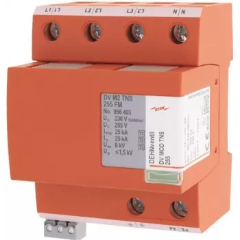 DEHN DV M2 TNS 255 FM combinatie-afleider Type 1+2+3, 4-polig, TN-S, 255 V 956405