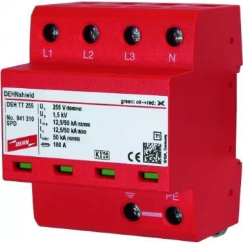 DEHN DSH TT 255 Type 2 overspanningsbeveiliging 1+1 polig 230/400V 40kA DIN-rail 941310