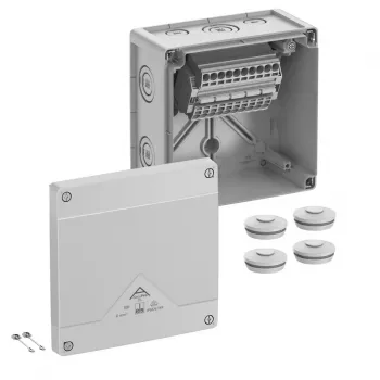 SPELSBERG Abox Pro SL-6² aftakkast, IP66/IP67/IP69, 5-polig, grijs 40644001