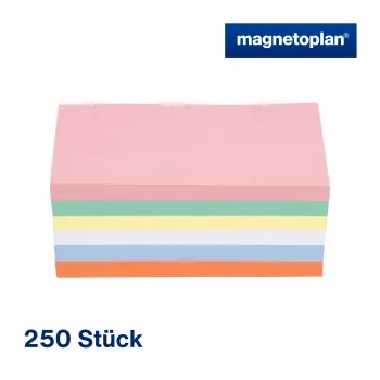 MAGNETOPLAN HOLTZ communicatiekaarten rechthoekig 200 x 100 mm gesorteerde kleuren (roze, groen, geel, wit, blauw, oranje) - 250 kaarten 112501510
