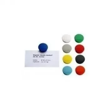 magnetoplan Discofix 1664203 ronde magneet Standard, massieve ferrietkern, houdkracht 0,7 kg, blauw