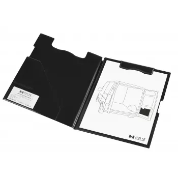 MAGNETOPLAN HOLTZ magnetoplan magnetische klembordmap, zwart schrijfblok met magnetisch vouwmechanisme, hecht op magnetische oppervlakken – 1 stuk (1131612)