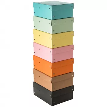 FALKEN PURE opbergbox 1250 vel pastel assorti 5-pack 18x25x10 cm 22001968000F