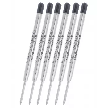 ONLINE balpenvullingen B zwart 6 stuks (70012)