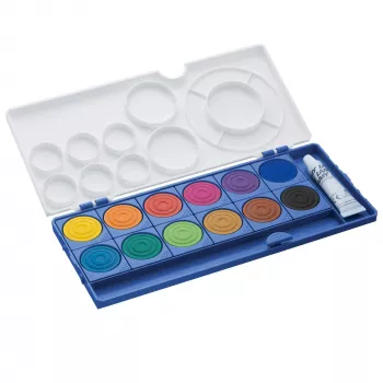 LAMY aquaplus plakkaatverfdoos, 12 briljante kleuren, blauwe etui 1222610