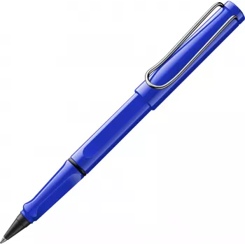 LAMY Safari rollerbal pen blauw glanzend met blauwe inkt 1240186