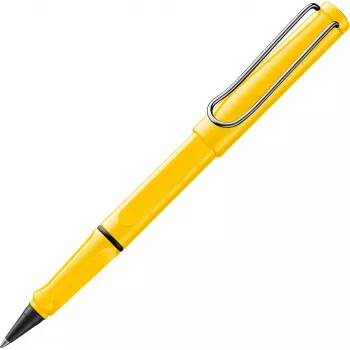 LAMY safari rollerbal pen geel hoogglans met ergonomische grip en metalen clip 1240180