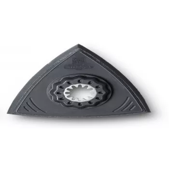 FEIN 63806141220 driehoek schuurpad voor oscillerende multitools, 80 mm, klittenband, ongeperforeerd, zwart