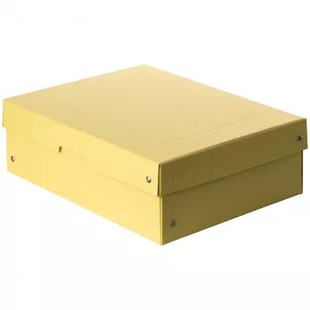 FALKEN PURE documenten-opbergbox 1250 vel pastelgeel 24,0 x 32,0 x 10,0 cm, 1 stuk 22001936000F