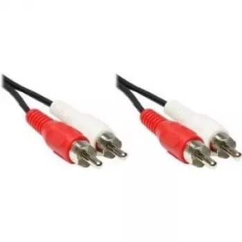 GoodConnections stereo-RCA-audiokabel, 2x RCA stekker naar 2x RCA stekker, 1,5 m, zwart 5901-D