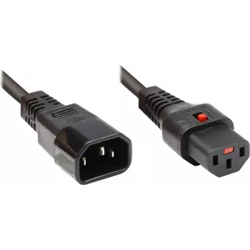 Good Connections Alcasa 1600-IEC10 netsnoer C14 naar C13, male/female, recht, 1 m, zwart