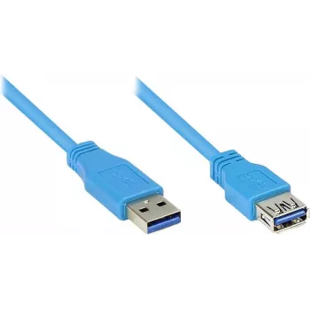 GoodConnections USB 3.0 verlengkabel A stekker naar A bus, blauw, 1 m (2711-B01)