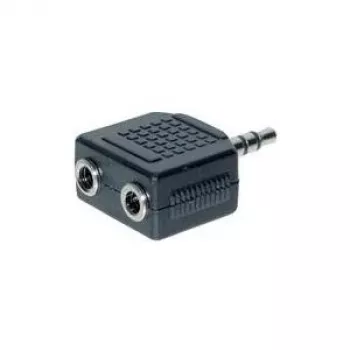 GoodConnections AD-352BU audio-Y-adapterkabel 3,5mm stereo stekker naar 2x 3,5mm stereo bus 20cm zwart