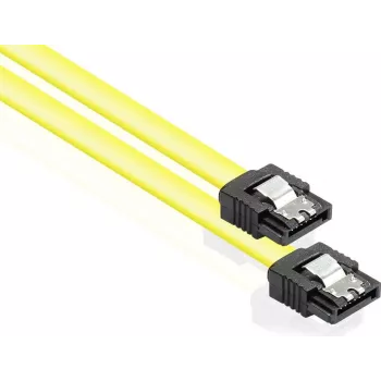 GoodConnections SATA III 6 Gb/s kabel met metalen clip, 0,30 m, geel 5047-A03Y